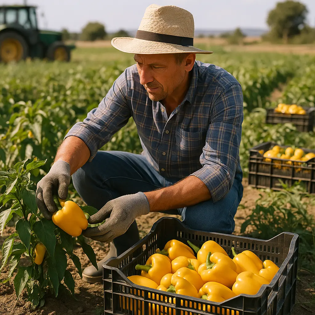 Raccoglitore sul campo Image