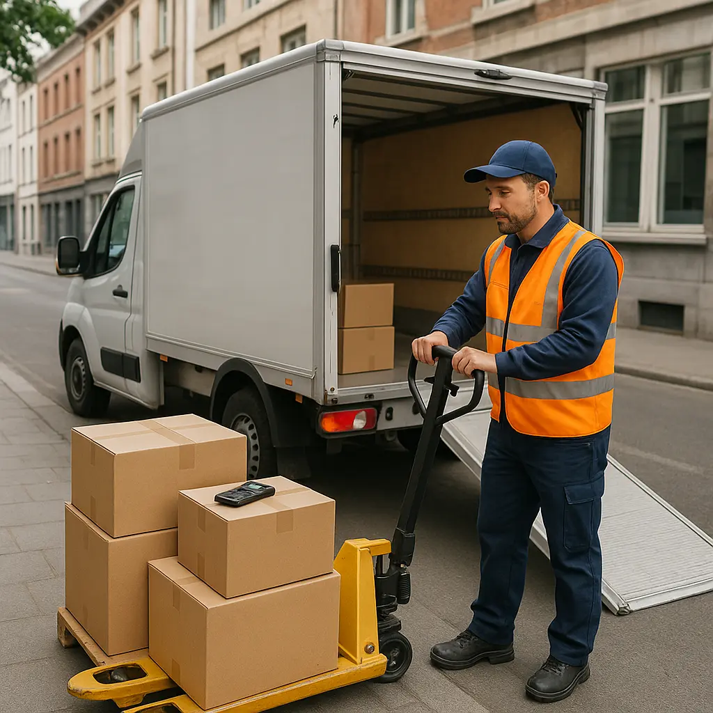 Autista di camion locale Image
