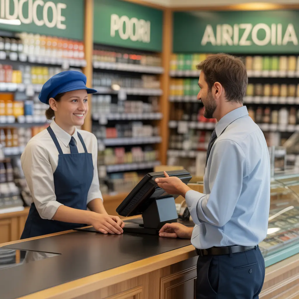 Venditore al banco Image