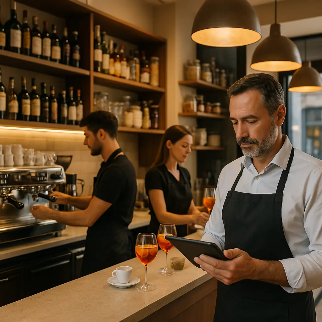 Gestore di Bar Image