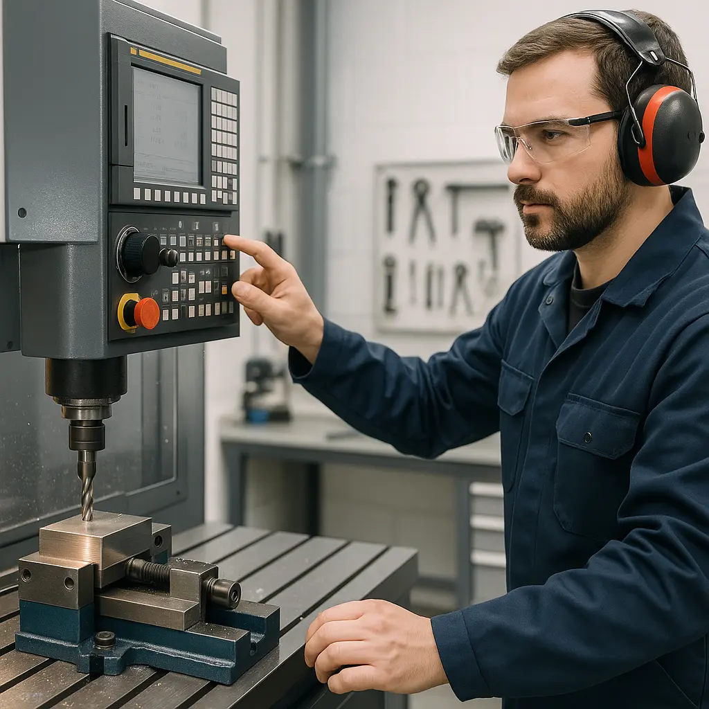 Lavoratore di fresatura Image