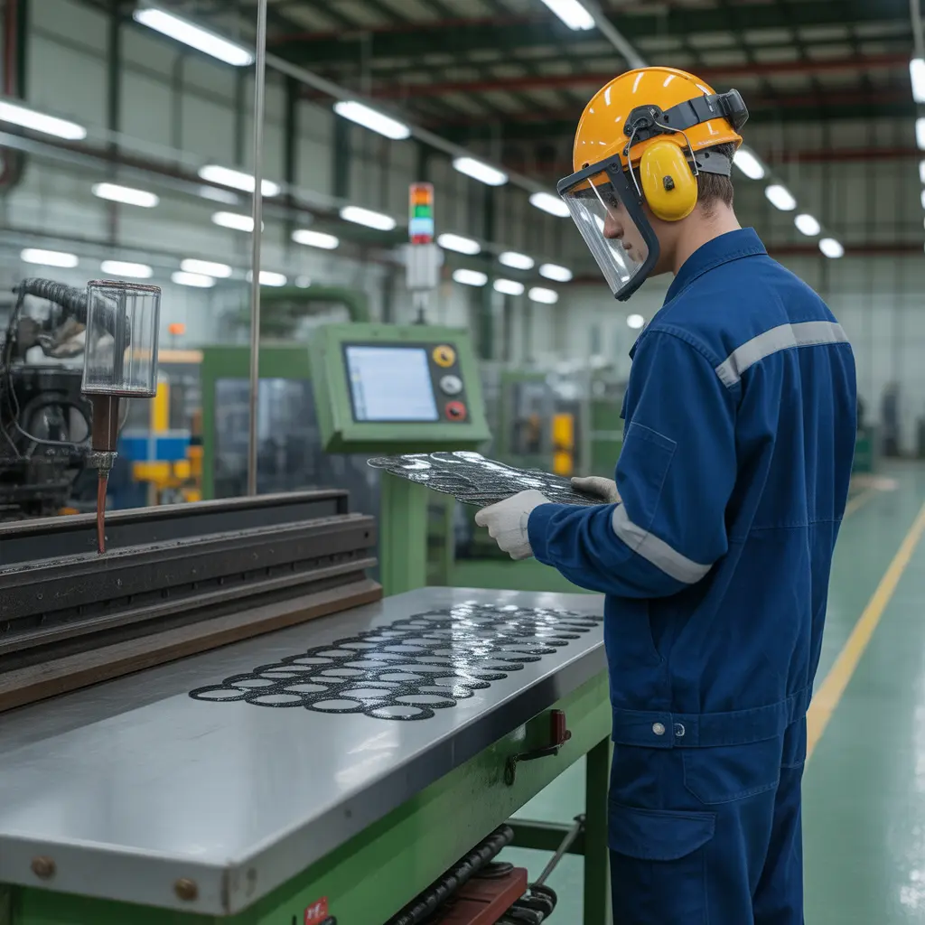 Adetto alla produzione di adesivi Image