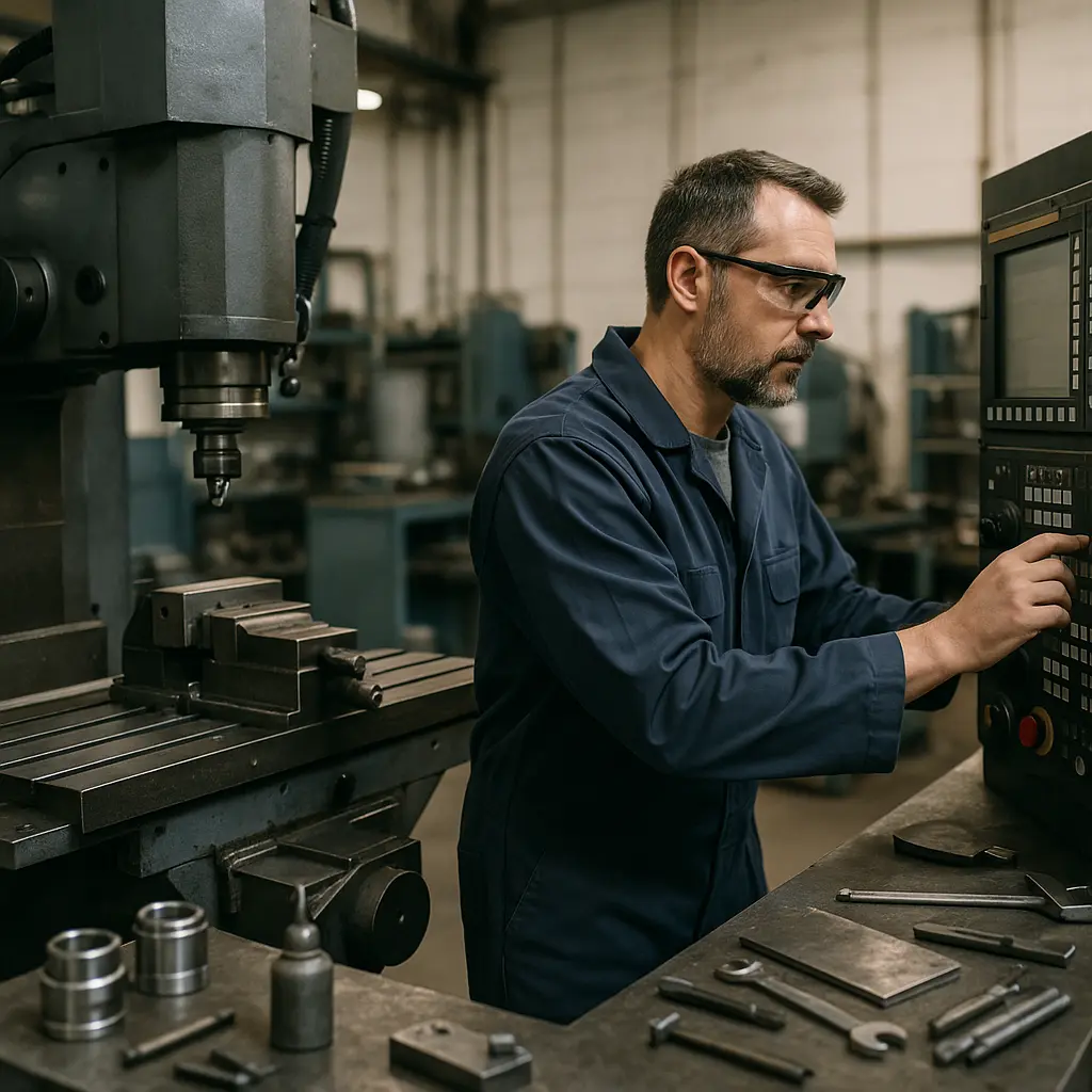 Fresatore in officina Image