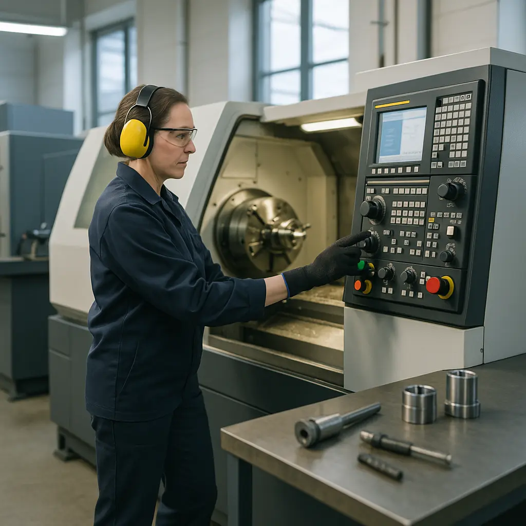 Operatore di tornio CNC Image