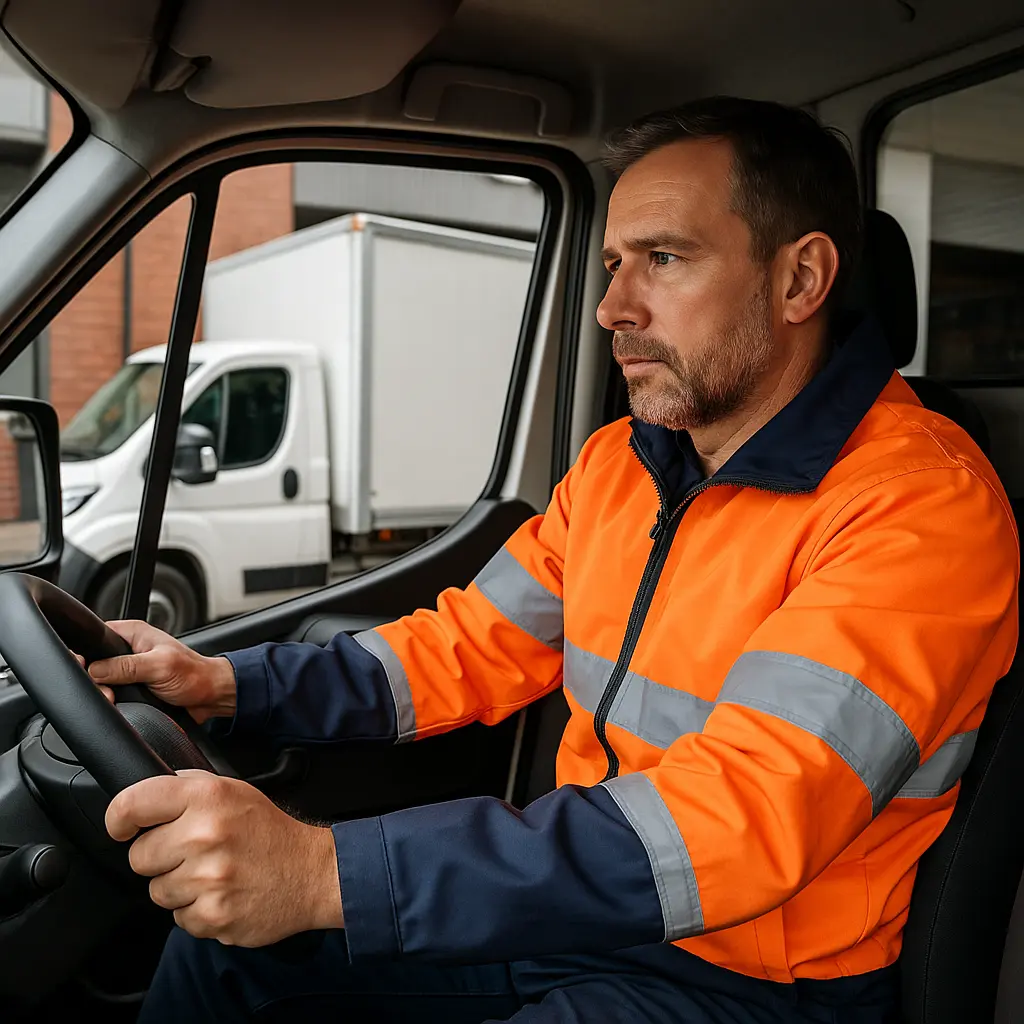 Autista di camion a coda corta Image