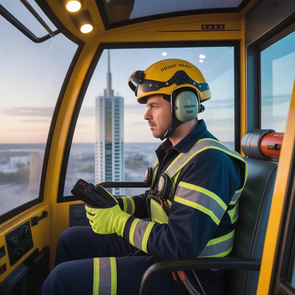 Operatore di gru aerea Image