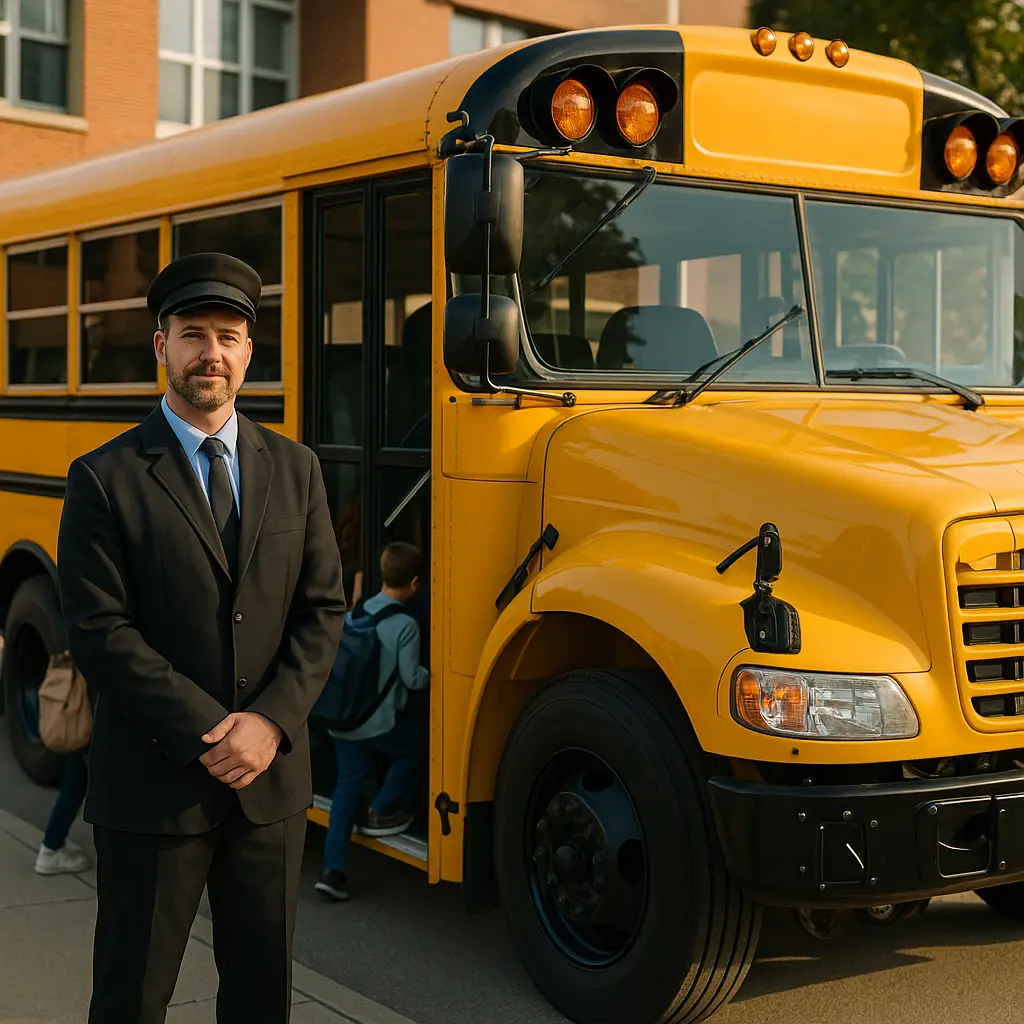 Autista di scuolabus Image
