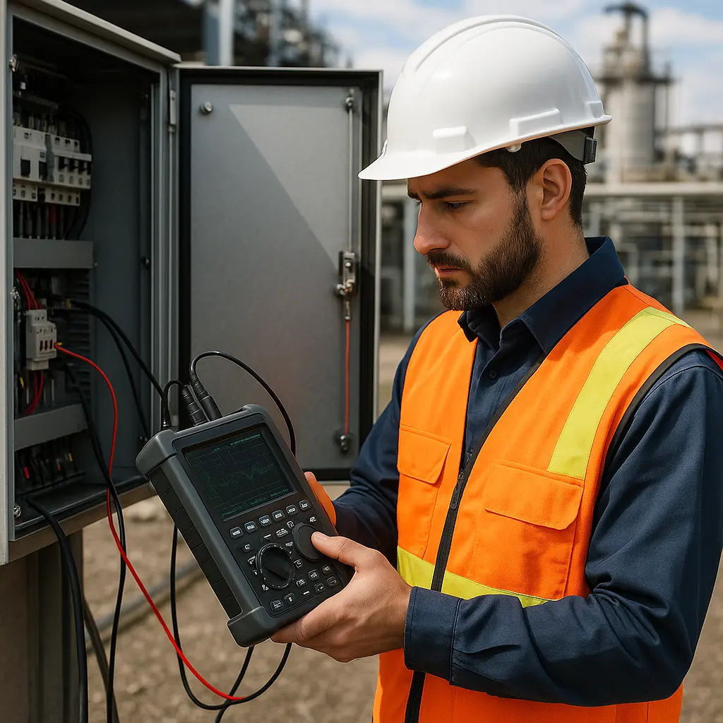 Ingegnere di collaudo in campo Image