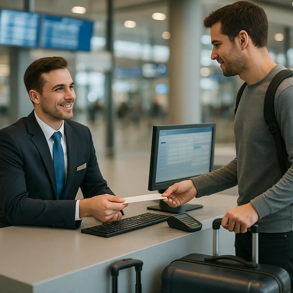 Agente di biglietteria aerea Image