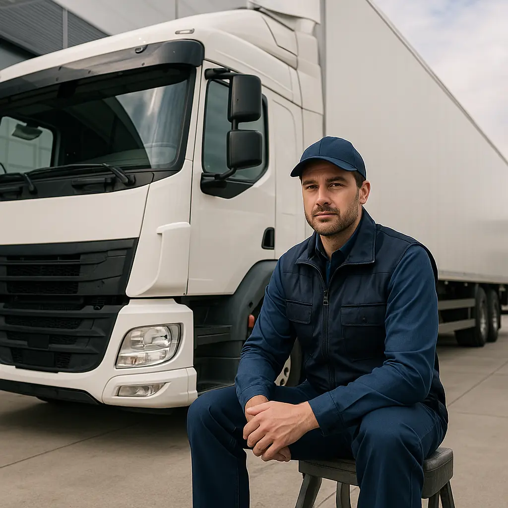 Conducente di veicoli pesanti Image